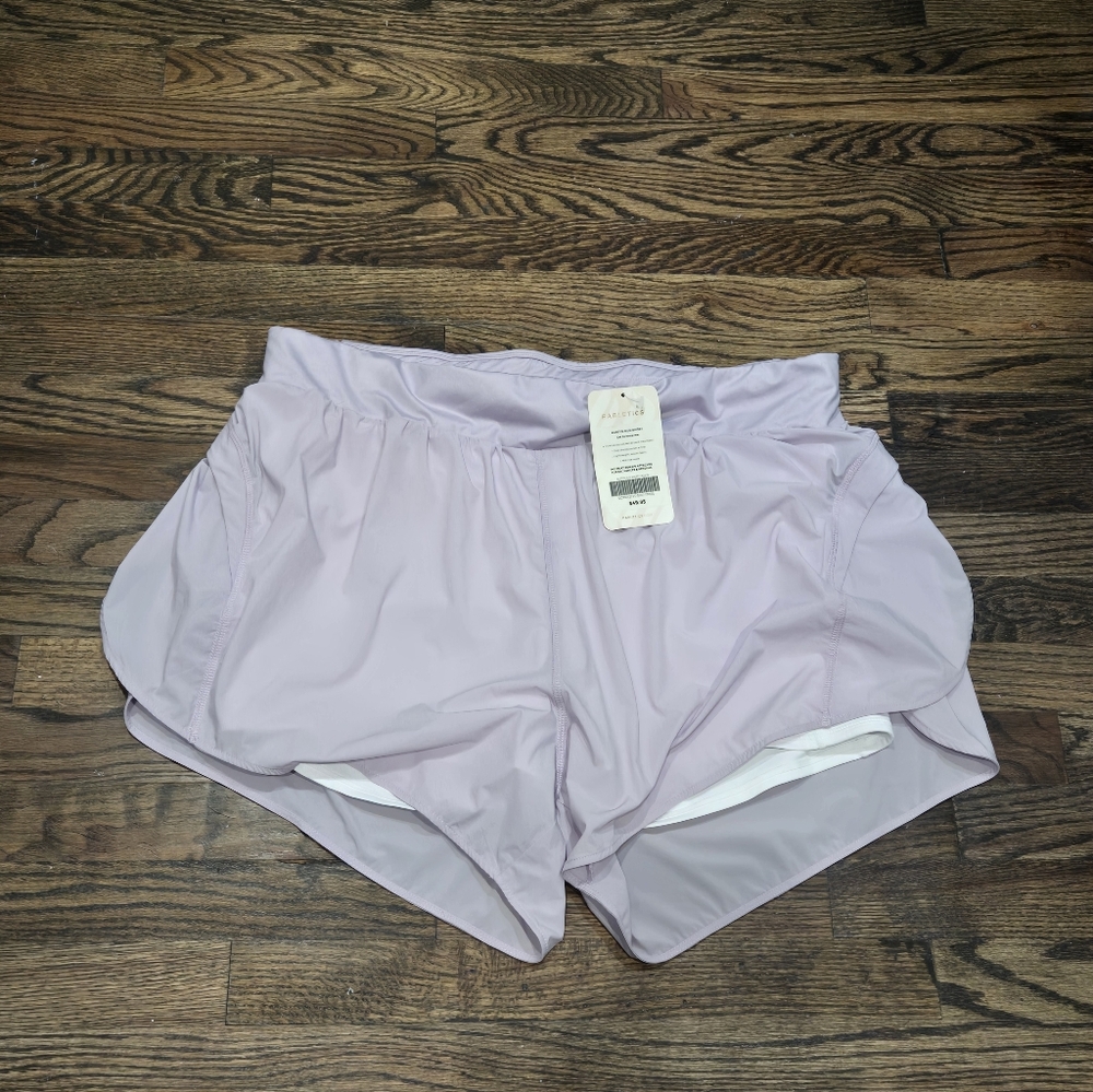 Fabletics Austyn Run Shorts Sky Purple White NWT 1X